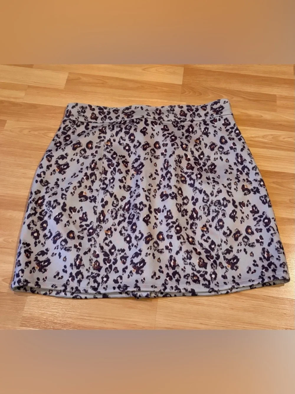 Maurices Tan Leopard‎ Button-Front Mini Skirt